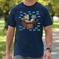 thumbnail image 1 of Computer Cat Meme T-Shirt – Funny Retro Desk Cat Graphic Tee, Humor Internet Gift Shirt, 1 of 5