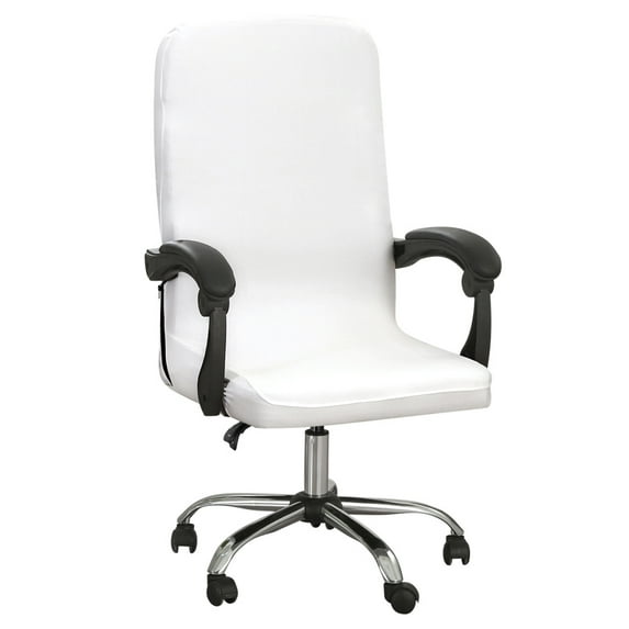 Computer Chair Cover Durable Zipper Washable Removable Spandex Rotating Chair Slipcovers Anti- Soft Desk Chair Seat Pets
