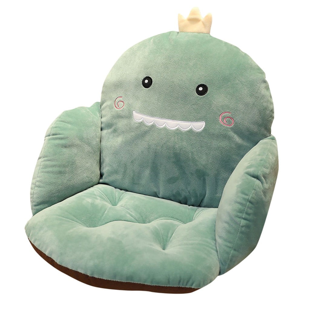 QYA Computer Chair Cushion Green, Cute Seat Cushion with Backrest Non-Slip,  Kawaii Chair Pillow for Gamer Chair, Comfy Chair Cushion for Bedroom (32x