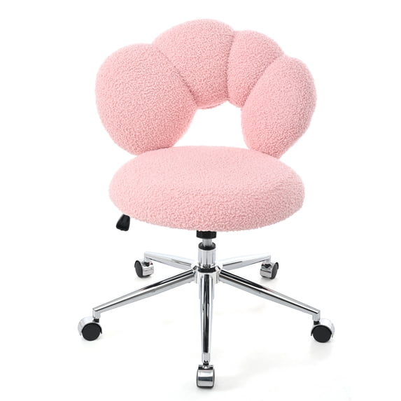 Computer Chair Office Desk Chair With Semi-wrapped Backrest 5 Casters Adjustable Height 16.1" To 19.3" Swivel Office Chair