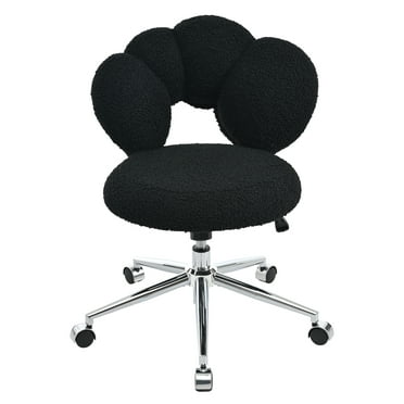 Computer Chair Office Desk Chair With Semi-wrapped Backrest 5 Casters Adjustable Height 16.1" To 19.3" Swivel Office Chair
