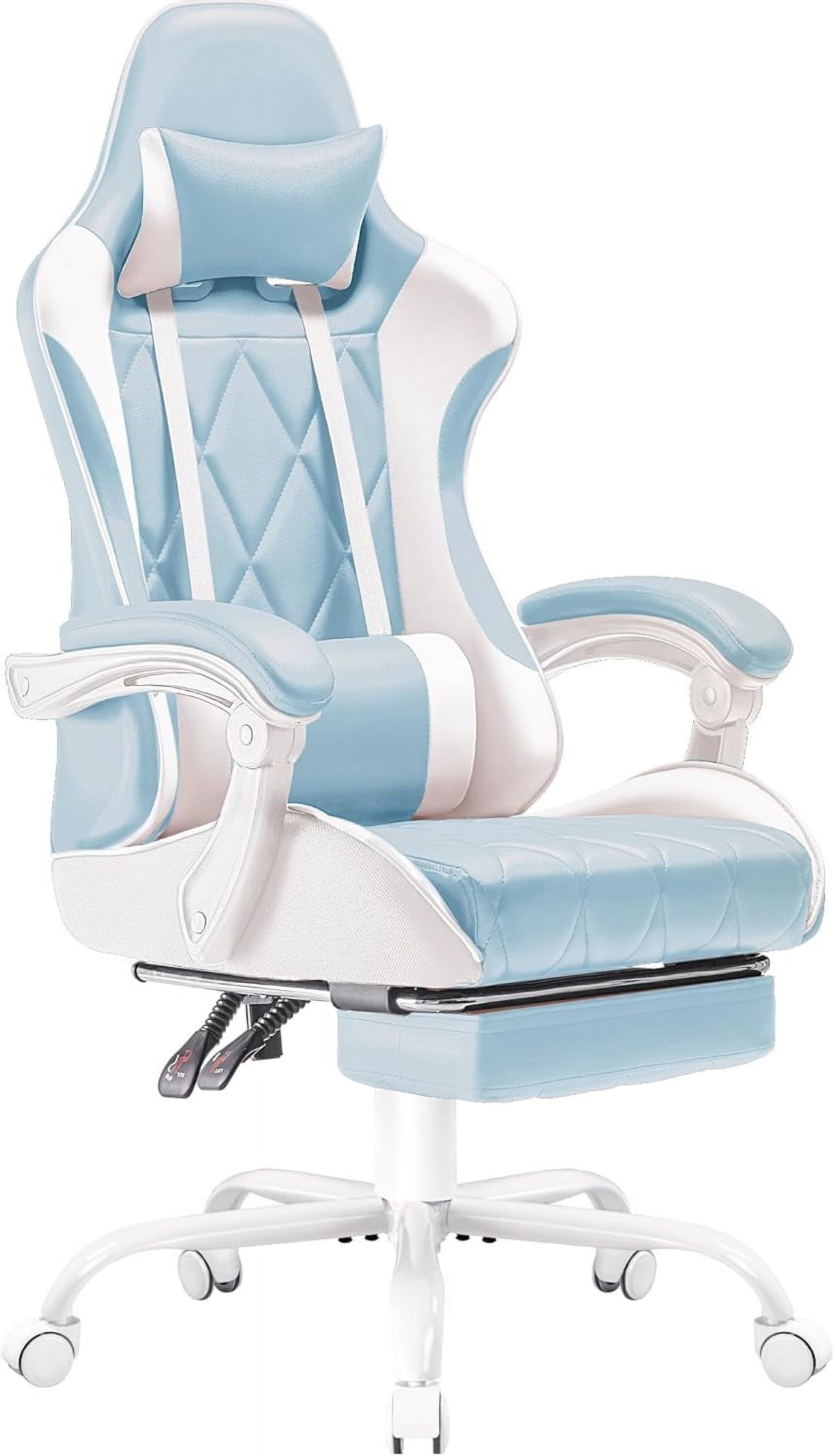 Computer Chair with Footrest and Massage Lumbar Support, Ergonomic High ...
