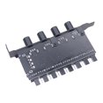 Computer Channel 8 Way 4 Pin 3 Pin Fan Speed Controller PCI Cover, 12V