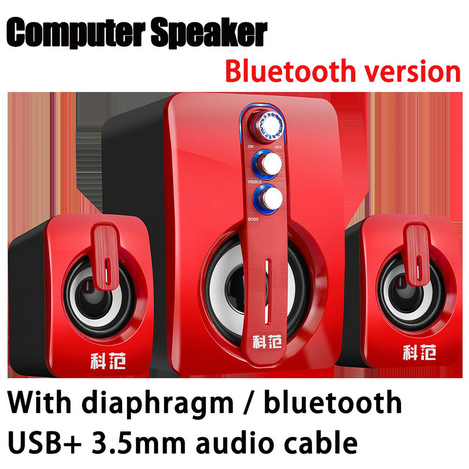 Computer Combination Speakers Subwoofer AUX USB Wired Bluetooth Audio