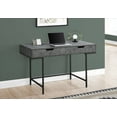 thumbnail image 1 of Computer Desk - 2 Storage Drawers / Recessed Metal Legs - 48"L - Grey Stone-Look / Black, 1 of 10