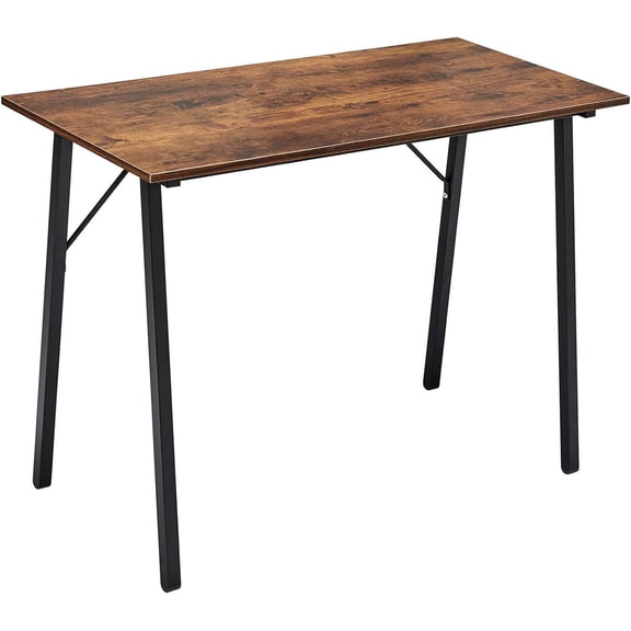 Computer Desk 40" Small Student School Writing Desk, Easy Assembly Study Writing Table Home Office Desk Modern Simple Style PC Desk for Small Space, Study Kids Black Desk, Metal Frame