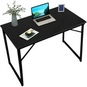 Computer Desk 40 inch Home Office Writing Study Desk, Modern Simple Style Laptop Table (Black)