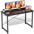 thumbnail image 1 of EDX Computer Desk 47 Inch Writing Desk with Storage Bag Iron Hook Metal Frame for Home, Black, 1 of 9