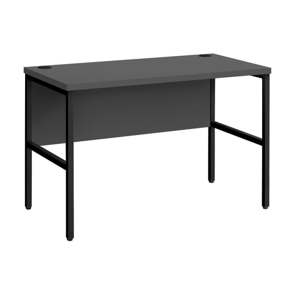 Computer Desk, 48"l, Work, Home Office, Commercial Grade, Grey Laminate, Black Metal, Contemporary, Modern