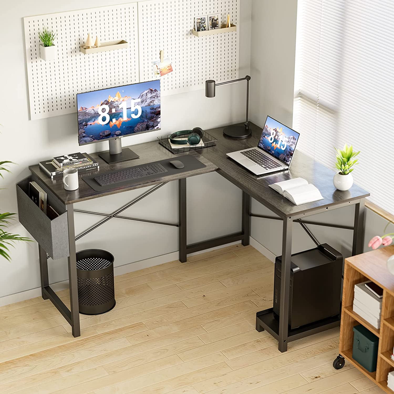 Computer Desk 49 Inch L Shaped Desk Office Desk with Reversible