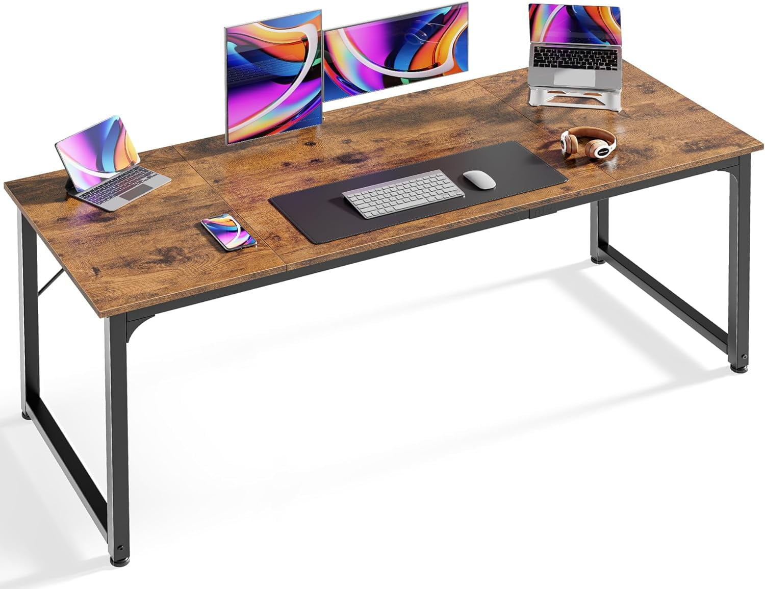 Computer Desk 55 Inch Office Desk Gaming Desk with Storage Writing Desk Work Desk for Office