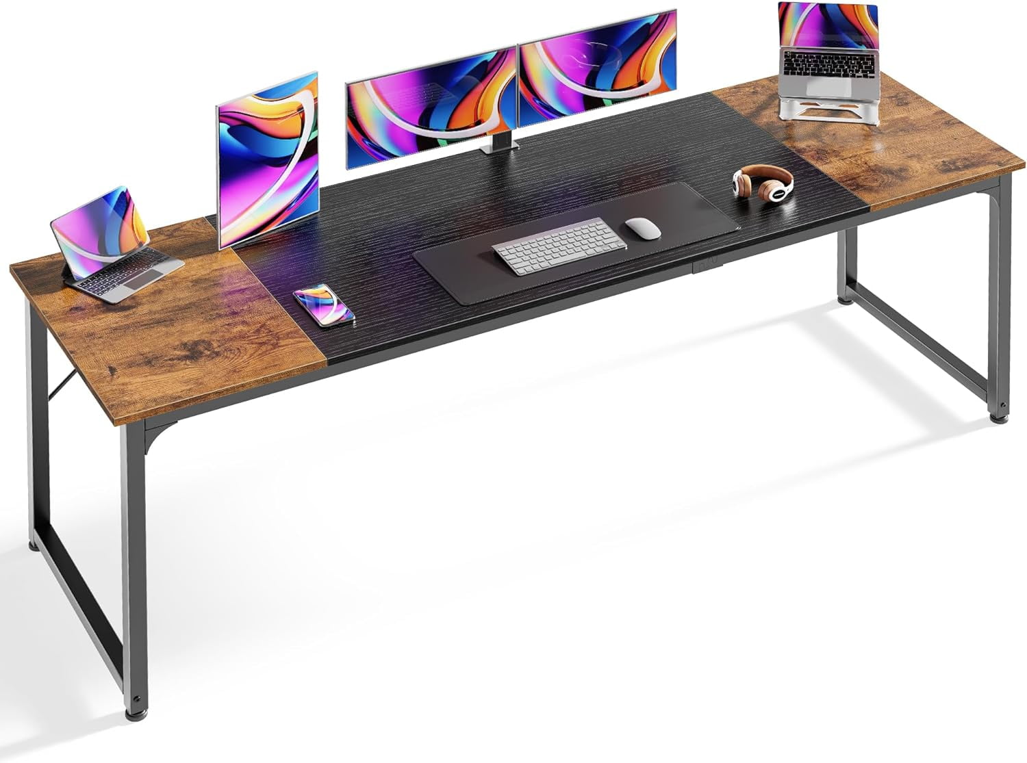 Computer Desk 55 Inch Office Desk Gaming Desk with Storage Writing Desk Work Desk for Office