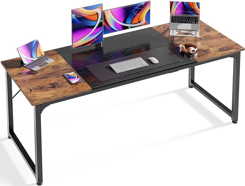 Computer Desk, 63 Inch Office Desk, Gaming Desk with Storage, Writing