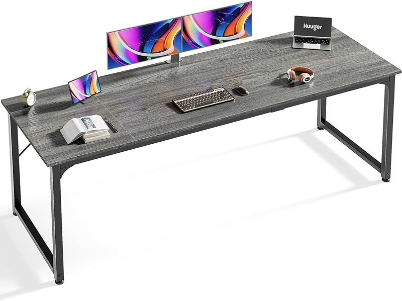 Computer Desk, 63 Inch Office Desk, Gaming Desk with Storage, Writing Desk Work Desk for Home