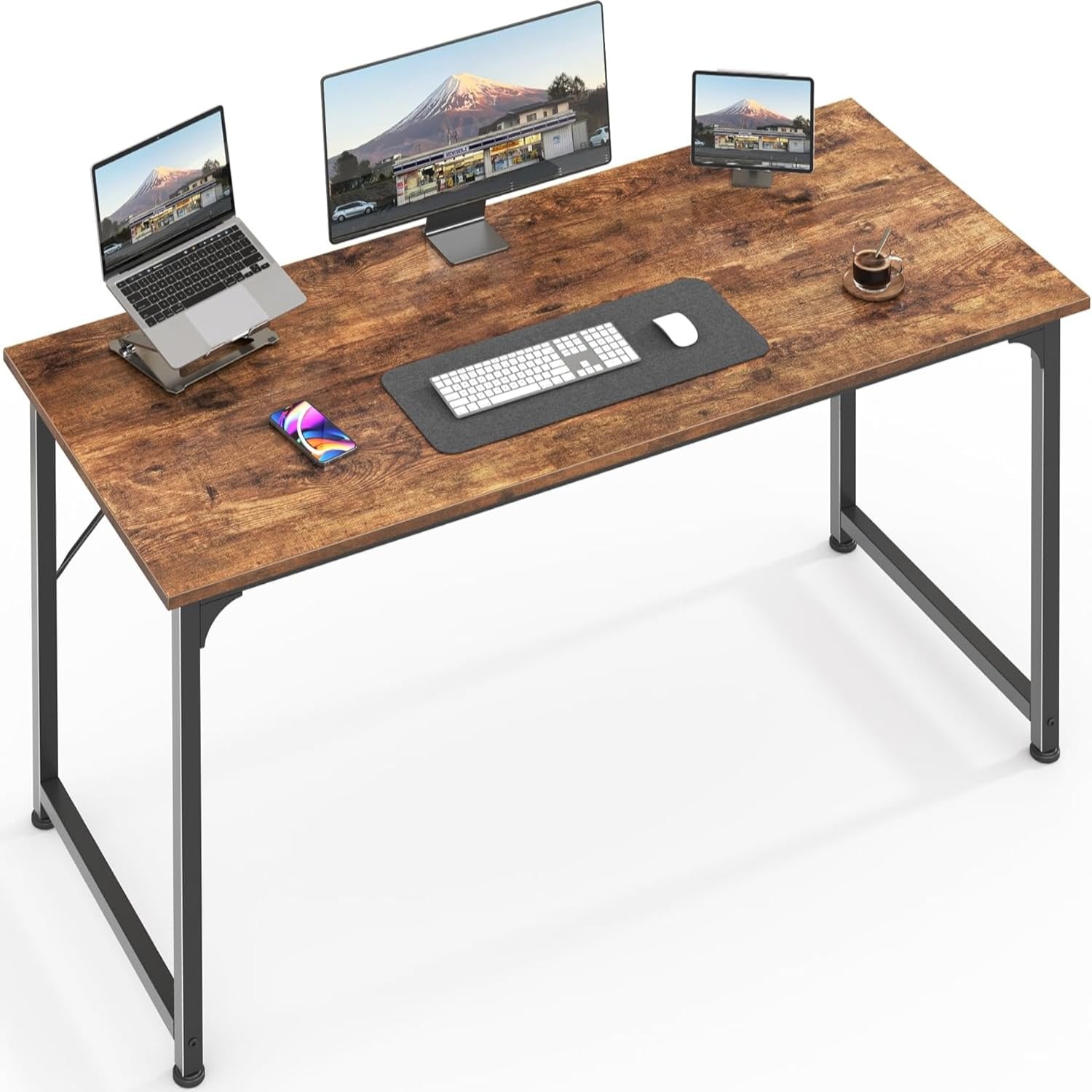 Computer Desk 63 Inch Office Desk Gaming Desk with Storage Writing Desk Work Desk for Home
