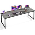 thumbnail image 1 of Computer Desk, 70 Inch Office Desk, Gaming Desk with Storage, Writing Desk Work Desk for Home Office, Study, Long Simple Desk, Large Legroom, Metal Frame, Grey, 1 of 17