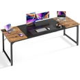 thumbnail image 1 of Computer Desk, 70 Inch Office Desk, Gaming Desk with Storage, Writing Desk Work Desk for Home Office, Study, Long Simple Desk, Large Legroom, Metal Frame, Rustic Brown and Black, 1 of 17