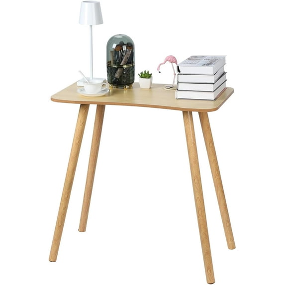 Computer Desk,70cm Small Office Desk,Children Study Writing Table with Solid Legs,Ergonomic Design Wooden Gaming Desk,Corner Square Student Learning Desk Work Desk for Home Office (Wooden A)