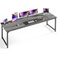 thumbnail image 1 of Computer Desk, 80 Inch Office Desk, Gaming Desk with Storage, Writing Desk Work Desk for Home Office, Study, Long Simple Desk, Large Legroom, Metal Frame, Grey, 1 of 18