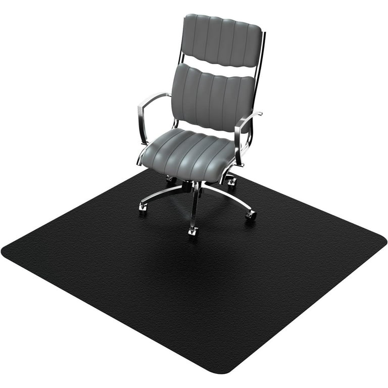 Computer Desk Chair Mat For Hardwood Floor 48 X 48 Black Anti Slip Easy Glide Rolling Protection Floor Mat Chairmats Bpa And Phthalates Free Square Walmart