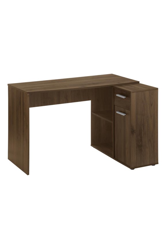 Computer Desk Corner 46"L L Shape Work Laptop Laminate Walnut