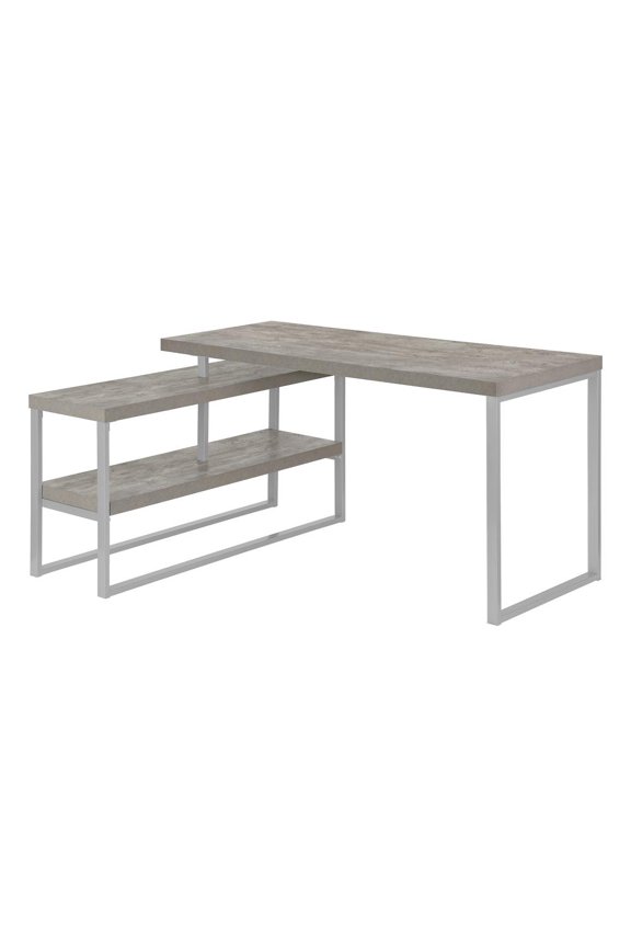 Computer Desk - Corner - 60"L - Work - Laptop - Grey Concrete Laminate