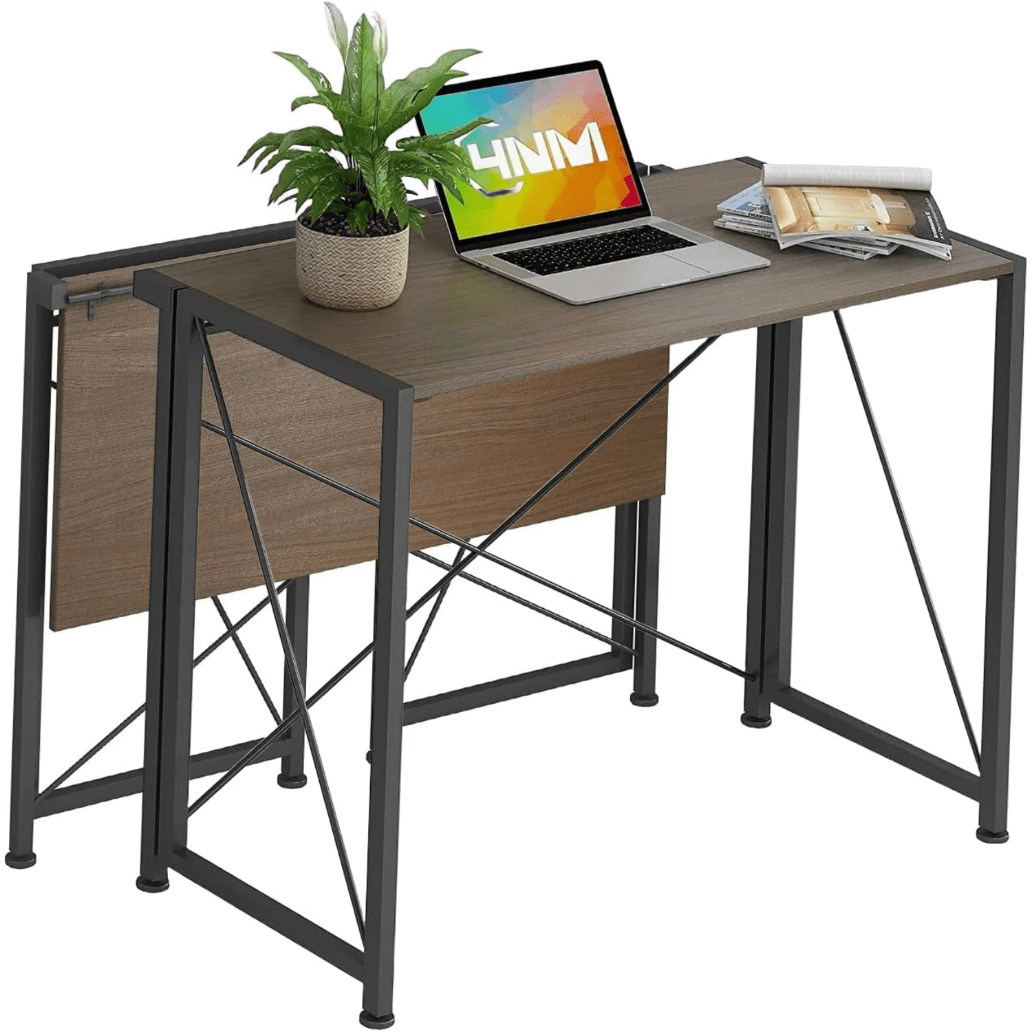 POLWKZU Folding Desk, Small Folding Desk For Small Space, 80 Cm (31.5 Inches), Computer Desks In Study Room, Home Office, Foldable Office Tables For