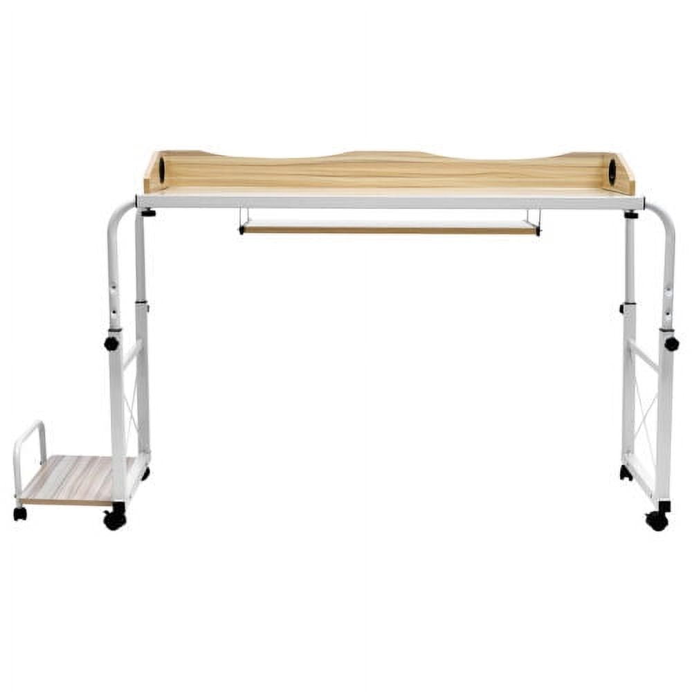 Stretchable Computer Desk Computer Desk Height Adjustable Over Bed PCTable MobileStand 2 Tier ...