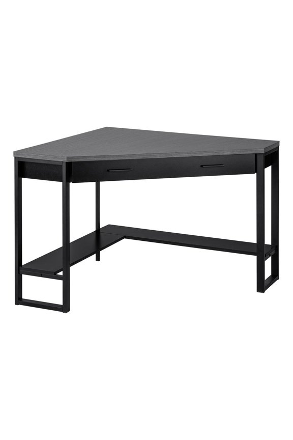 Computer Desk Home Office Corner 42"L Work Laptop Metal Black