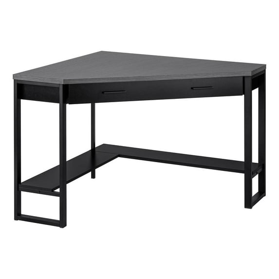 Computer Desk Home Office Corner 42"L Work Laptop Metal Black