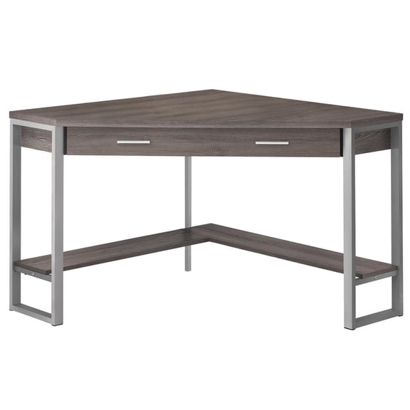 Computer Desk Home Office Corner 42"L Work Laptop Metal Brown
