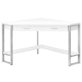 thumbnail image 1 of Computer Desk Home Office Corner 42"L Work Laptop Metal White, 1 of 5