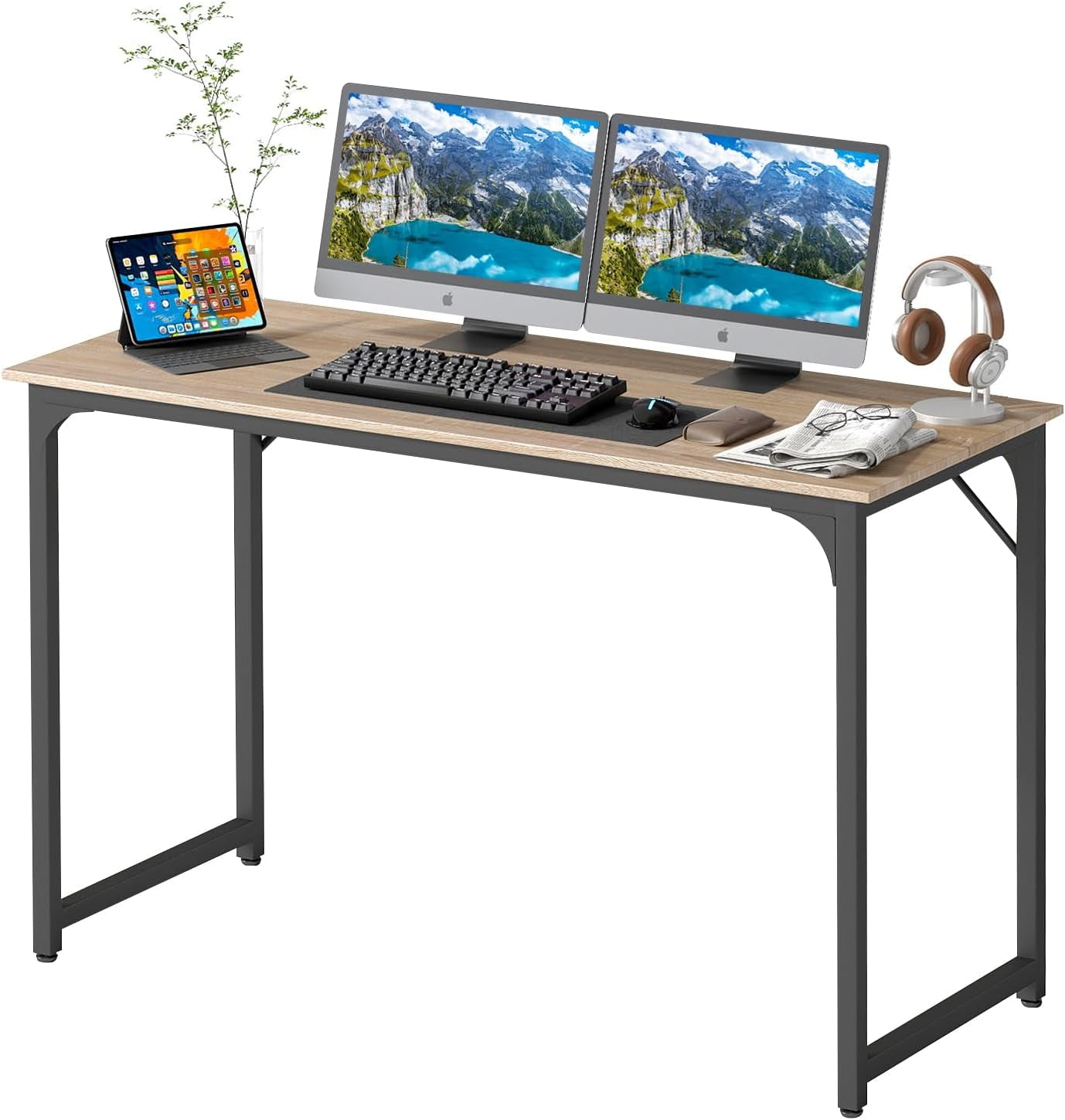 Computer Desk,Home Office Desk, Modern Simple Style for Home Office Study Writing (Nature, 47 Inch)