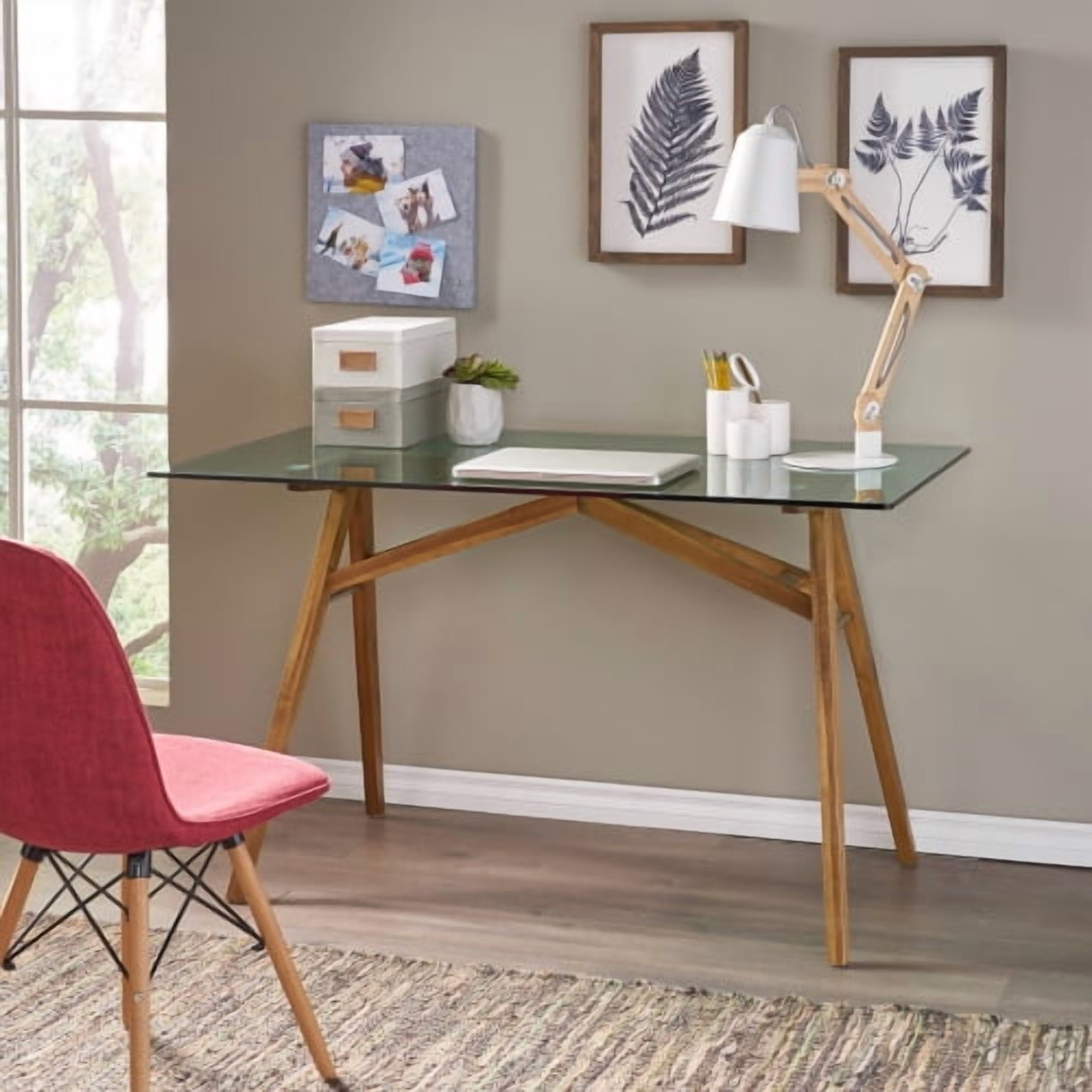 Computer Desk Home Office Desks, Large Office Desk, Modern Computer Desk Conference Table Meeting Room Table, Business Furniture for Home Office, Natural Color