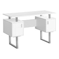 thumbnail image 1 of Computer Desk, Home Office, Laptop, Storage, 48"L, Work, Metal, Laminate, White, Grey, Contemporary, Modern, 1 of 5