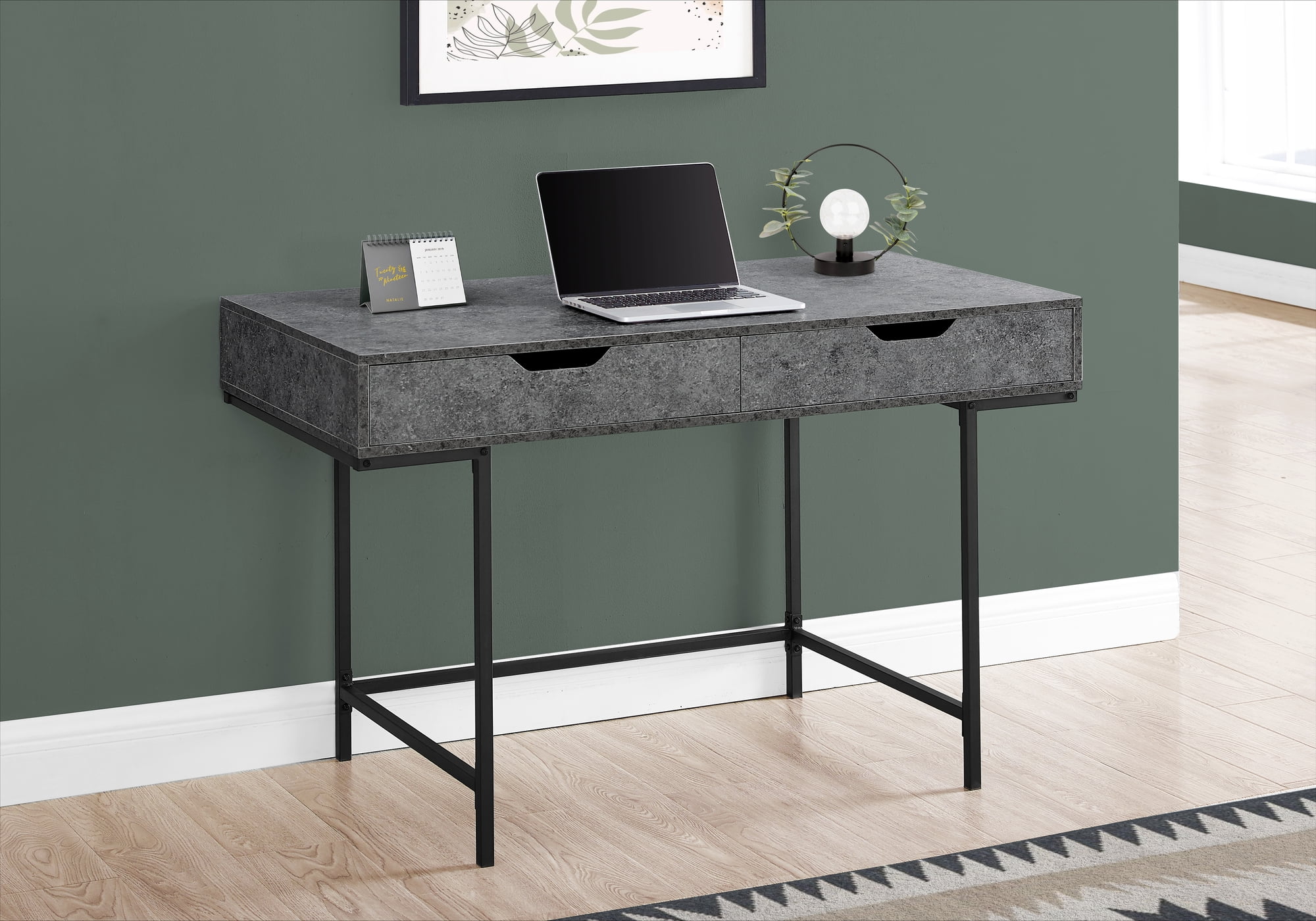 Prepac 48-in Black Modern/Contemporary Computer Desk