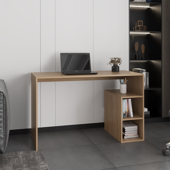 Computer Desk In Pine, Ideal For Office Spaces, Engineered Wood, 29.33 In. W X H 20.88 D 3 Shelves Pine Desk, Stylish And Practical, Height, Depth