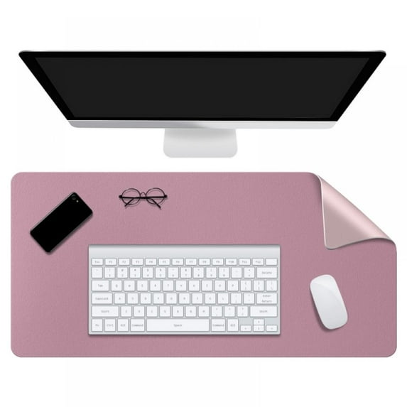 Computer Desk Mat, PU Leather Gaming Mouse Pad, Non-Slip Keyboard Mouse Mat, Waterproof Desk Writing Pad Protector for Office and Home (31.5" x 15.7")