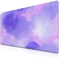 thumbnail image 1 of Computer Desk Pads Pink Large Gaming Mousepads Women¡¯s Office Decor Big Mouse Pads Mouse Pad Large Non-Slip Rubber Base 35.4" X 15.7" for Game Office, Cute Stellar in Watercolor, 1 of 6