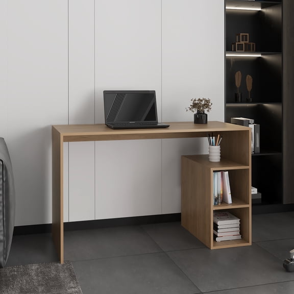 Computer Desk In Pine, Enhances Room Appearance, Engineered Wood, 30.65 In. Width, Height Pine Desk, Provides Ample Workspace, W X 20.89 D, 50.81 Lb Product Weight