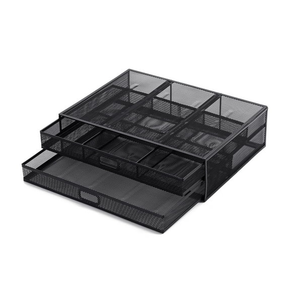 Computer Desk Storage Monitor Stand Metal Mesh Computer Monitor Stand Supplies for Desktop Laptop