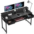 Computer Desk Study Table 55 Inch Office Desk with Drawers and Keyboard