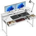 Computer Desk Study Table 55 Inch Office Desk with Drawers and Keyboard