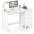 thumbnail image 1 of Costway Computer Desk with 3 Drawers 48" Wide Writing Desk with Storage Anti-tip Kit White, 1 of 10