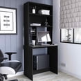 thumbnail image 1 of Computer Desk With Four Shelves, Black , Modern Style Shelves In Finish, 1 of 3
