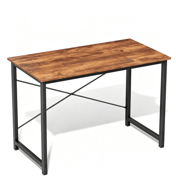 Computer Desk for Home Office, Modern Study Table - Simple Writing Desk with X-Shaped Legs, Black/Brown/White - 31/40 Inch Options