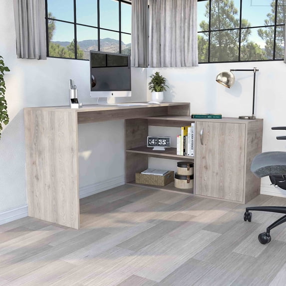 Computer Desk with Cabinet + Open Shelves”-“Office Storage Needs ...