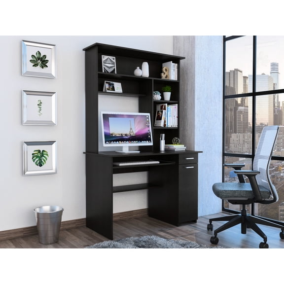 Computer Desk with Drawer | Classic Look for Office | Particle Board Filler Material | Provides Quick Access