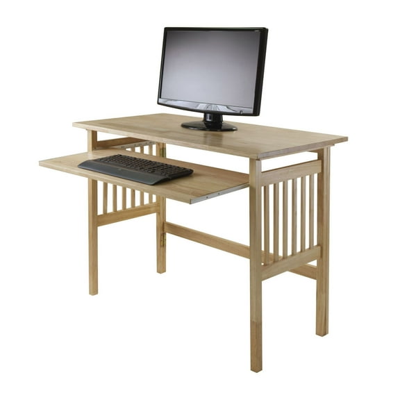 Computer Desk with Keyboard Tray, Foldable Desk for Home or Office