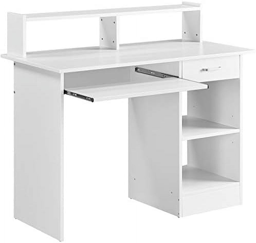 Computer desk with keyboard tray sturdy study writing table for office